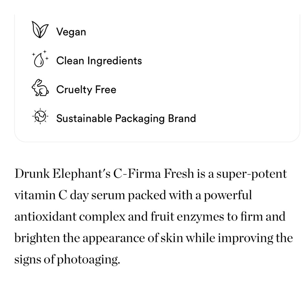 LAST 1! Drunk Elephant C-Firma Fresh Day Skin Serum ππ NEW Vitamin C Firma - Picture 5 of 8